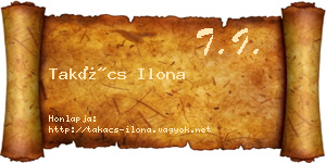 Takács Ilona névjegykártya