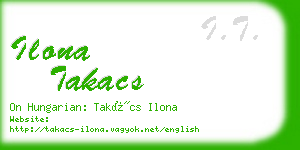 ilona takacs business card